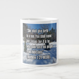 Taza De Café Gigante Mateo 1:21 WEBU Mug
