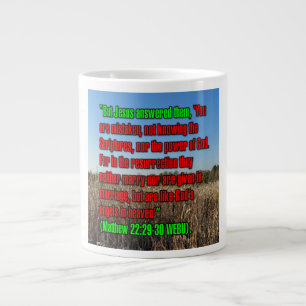 Taza De Café Gigante Mateo 22:29-30 WEBU Mug