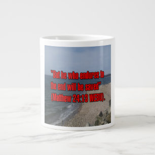 Taza De Café Gigante Mateo 24:13 WEBU Mug