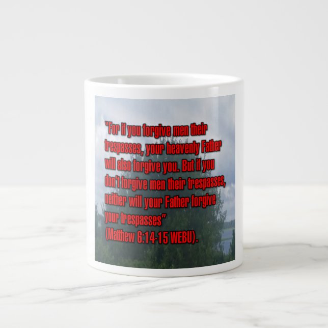 Taza De Café Gigante Mateo 6:14-15 WEBU Mug (Frente)