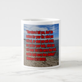Taza De Café Gigante Mateo 6:25 WEBU Mug