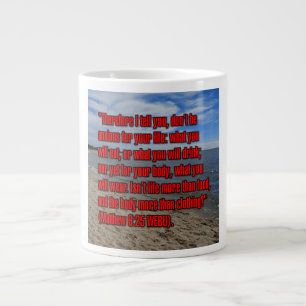 Taza De Café Gigante Mateo 6:25 WEBU Mug