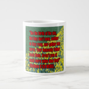 Taza De Café Gigante Mateo 6:26 WEBU Mug