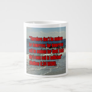 Taza De Café Gigante Mateo 6:34 WEBU Mug