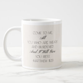 Taza De Café Gigante Matthew 11:28 Hope Bible Verse Mug 