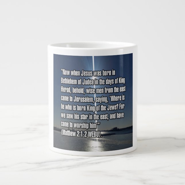 Taza De Café Gigante Matthew 2:1-2 WEBU Mug (Frente)
