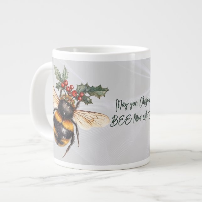 Taza De Café Gigante May Your Christmas BEE Filled With Joy (Izquierda)