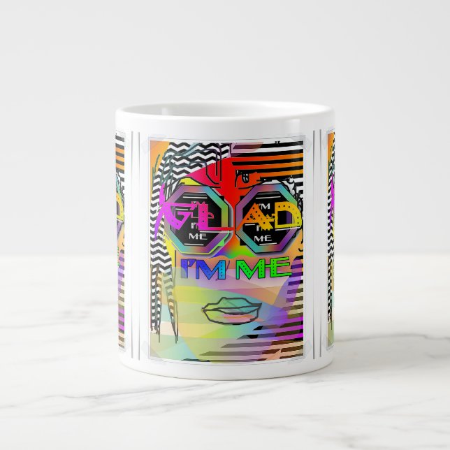 Taza De Café Gigante Me alegra ser yo (Frente)