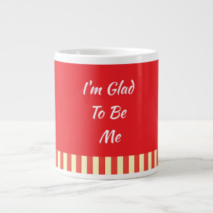 Taza De Café Gigante Me alegra ser yo rojo