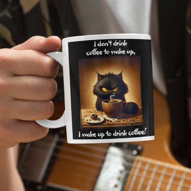 Taza De Café Gigante Me despierto para beber café (Subido por el creador)