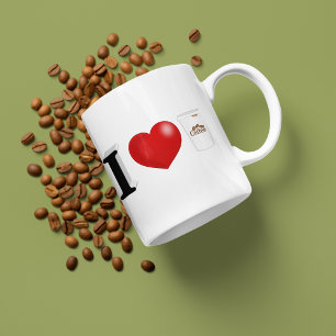 Taza De Café Gigante Me encanta el café con medio texto negro