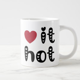 Taza De Café Gigante Me encanta el calor con el corazón