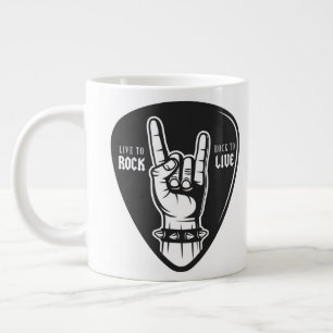Taza De Café Gigante Me encanta el rock