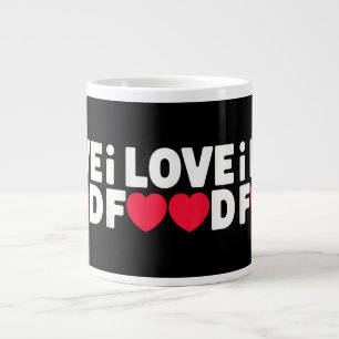 Taza De Café Gigante Me encanta la comida Graciosa Regalo de comida par