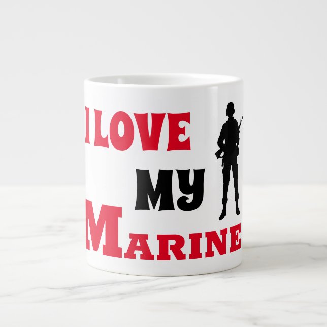 TAZA DE CAFÉ GIGANTE ME ENCANTA MI MARINA (Frente)