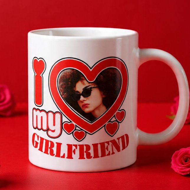Taza De Café Gigante Me encanta mi novia, texto de foto personalizado (Subido por el creador)