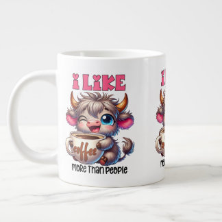 Taza De Café Gigante Me Gusta Más el Café que la Gente