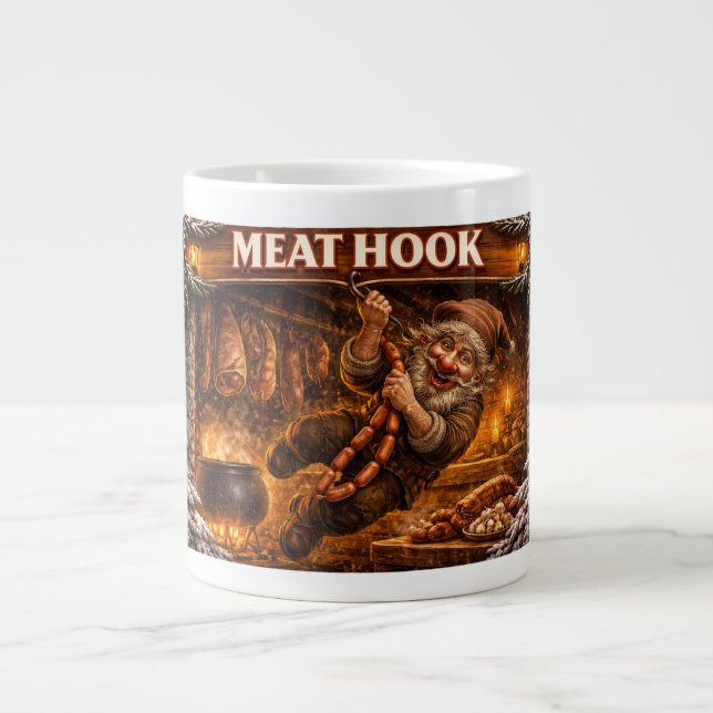 Taza De Café Gigante Meat Hook Icelandic Yule Lad (Frente)