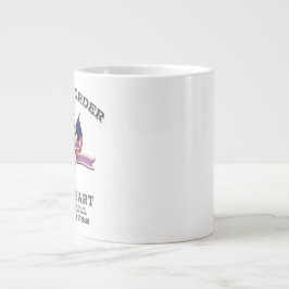 Taza De Café Gigante Medalla Corazón Púrpura Personalizable 20oz
