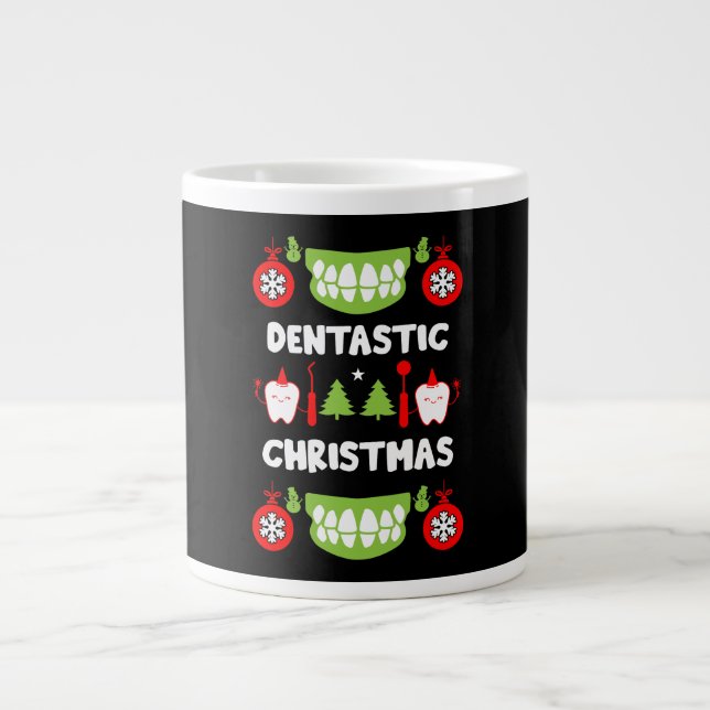 Taza De Café Gigante Médica dental navidad (Frente)