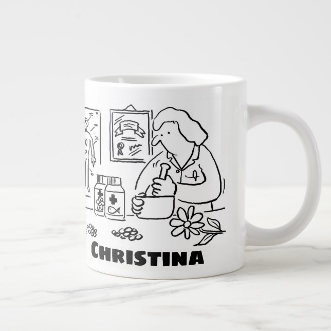 Taza De Café Gigante Medicina complementaria. Medicina Alternativa (Derecha)