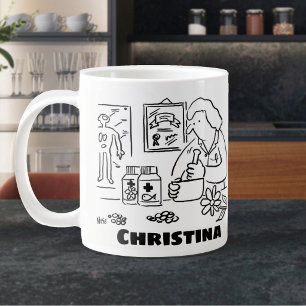 Taza De Café Gigante Medicina Complementaria. Medicina Alternativa