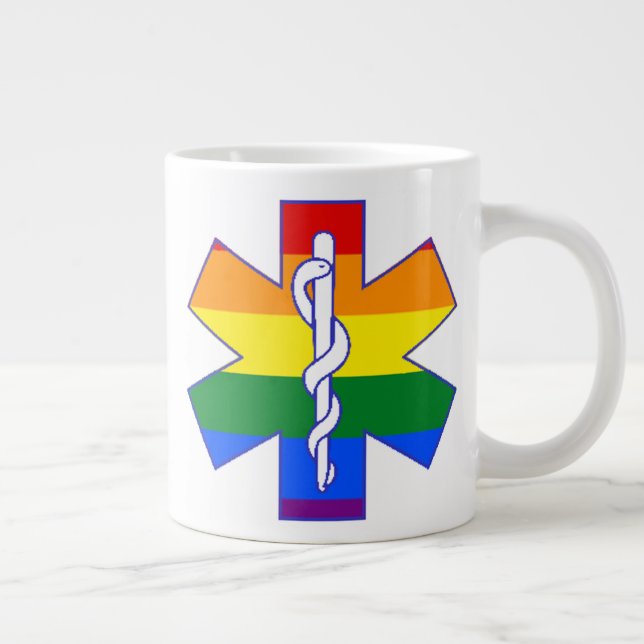 Taza De Café Gigante Médico - Orgullo familiar de EMS - Café Mug (Derecha)