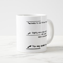 Taza De Café Gigante Medidas llanas del cafeína