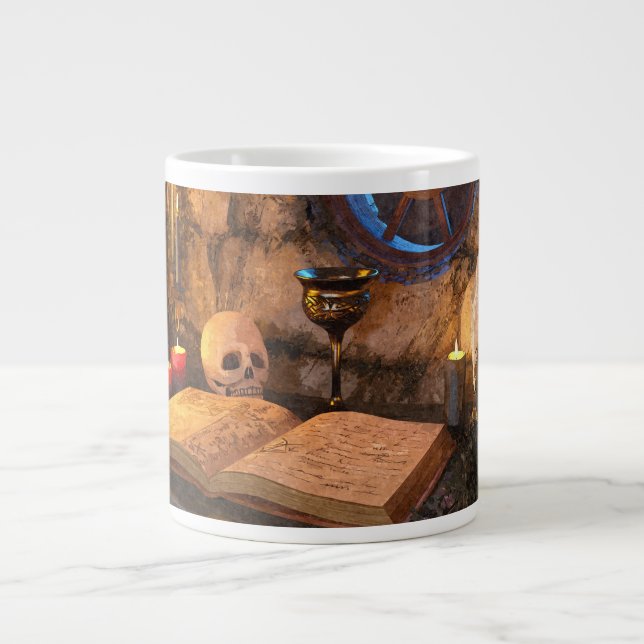 Taza De Café Gigante Medieval Fantasy Wizard's Study (Frente)