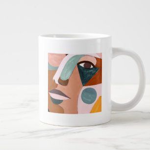 Taza De Café Gigante Medio rostro de Geo