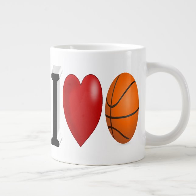 Taza De Café Gigante Medio texto del ventilador del baloncesto Café gig (Derecha)