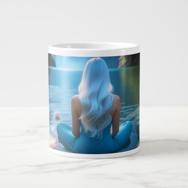 TAZA DE CAFÉ GIGANTE MEDITATION - YOGA - WELLNESS - CARPE DIEM (Frente)