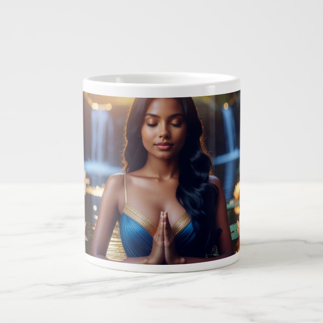 TAZA DE CAFÉ GIGANTE MEDITATION - YOGA - WELLNESS - CARPE DIEM (Frente)