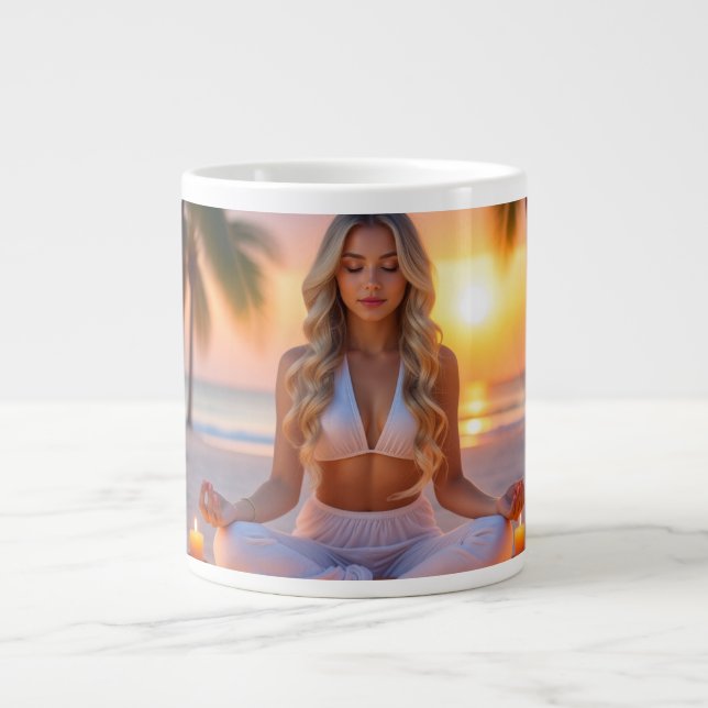 TAZA DE CAFÉ GIGANTE MEDITATION - YOGA - WELLNESS - CARPE DIEM (Frente)