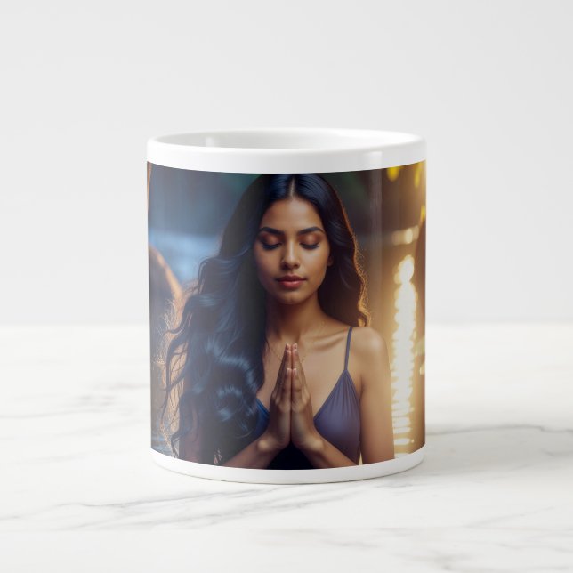 TAZA DE CAFÉ GIGANTE MEDITATION - YOGA - WELLNESS - CARPE DIEM (Frente)