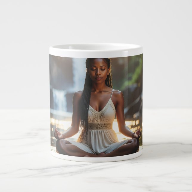 Taza De Café Gigante MEDITATION - YOGA - WELLNESS - CARPE DIEM Mug (Frente)