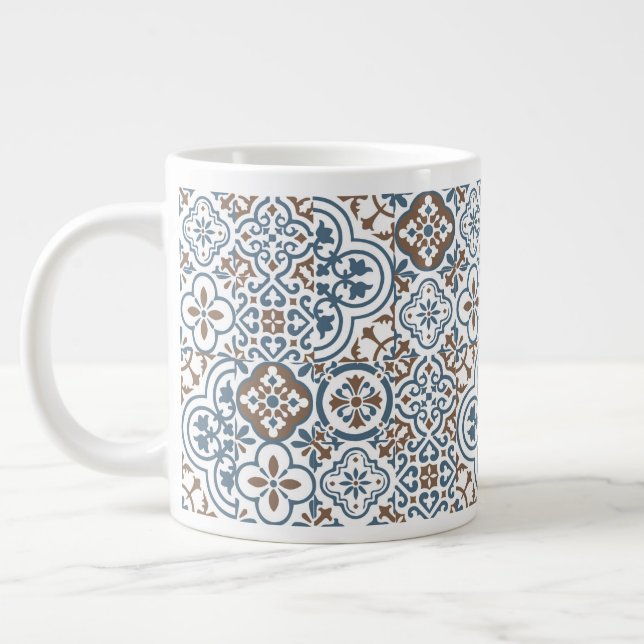 Taza De Café Gigante Mediterranean Moroccan Tile pattern (Izquierda)