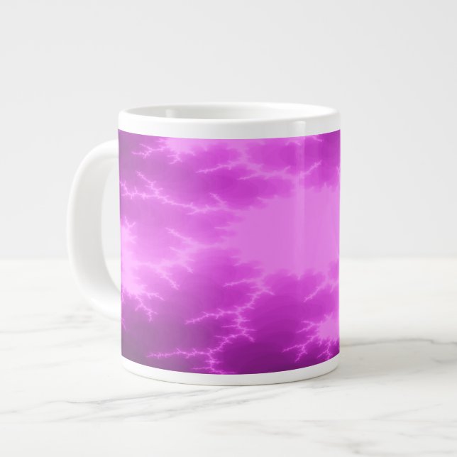 Taza De Café Gigante Mega Lightning Fractal Mug (Izquierda)