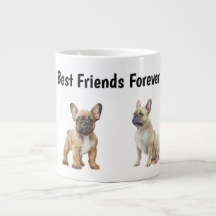 Taza De Café Gigante Mejor Amigos para Perros Frenchie