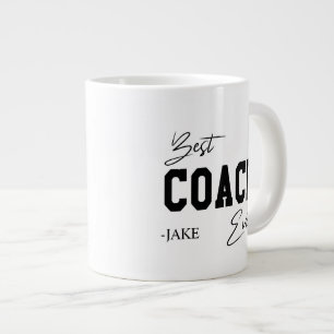 Taza De Café Gigante Mejor Entrenador de Todos los Tiempos Regalo Perso