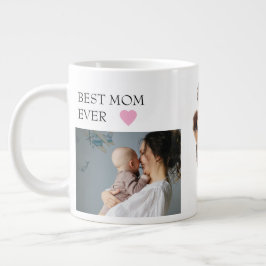Taza De Café Gigante Mejor foto de mamá jamás personalizada