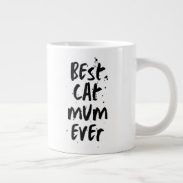Taza De Café Gigante Mejor gato Mamá Nunca Moderno Simple Trendy Mug