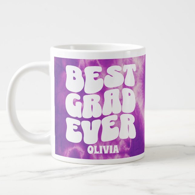 Taza De Café Gigante Mejor Grado Personalizado Tye Púrpura (Izquierda)
