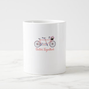 Taza De Café Gigante Mejor Juntos Bicicleta Tandem Juntos Moderno De