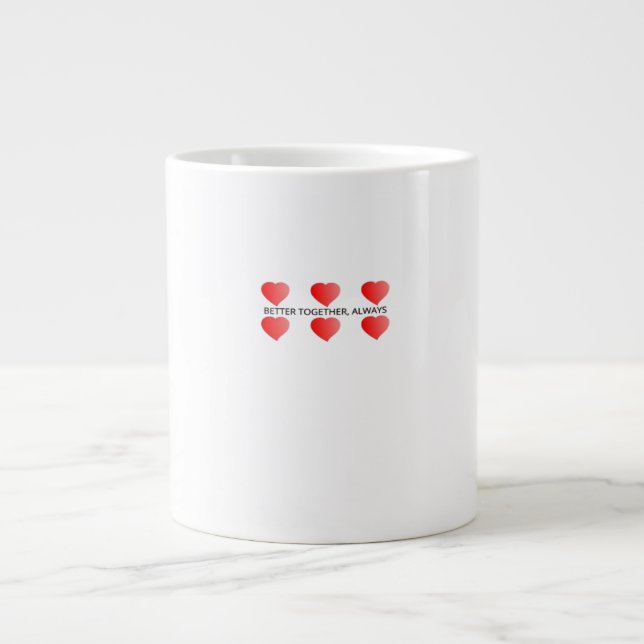 Taza De Café Gigante Mejor Juntos Siempre Estilo Clásico  (Frente)
