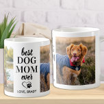 Taza De Café Gigante Mejor Madre Perro Mascota Personalizado 2 Foto<br><div class="desc">La mejor madre del perro ♡... Sorprende a tu perra mamá favorita este día de la madre con este super lindo mascota de fotos de personalizados. Personalizar este perro mamá tazón con tus dos de las fotos favoritas de tu perro, y nombre. Un regalo perfecto para todas las mamás y...</div>