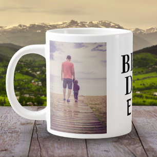 Taza De Café Gigante Mejor Malo Día del Padre 2 Fotocolage