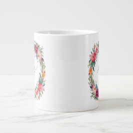 Taza De Café Gigante Mejor Mamá Jamás Floral Mug