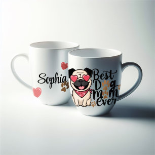 Taza De Café Gigante "Mejor Mamá Perro" supersinaliza el ilustracion de