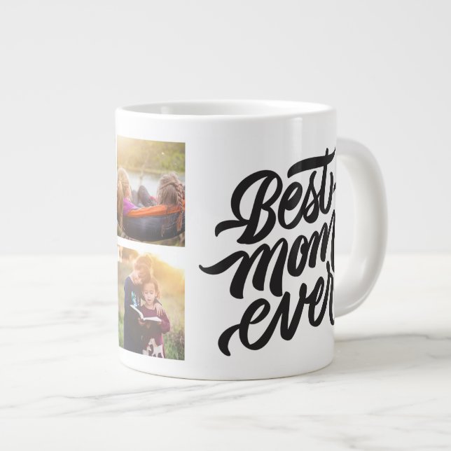 Taza De Café Gigante Mejor Mamá Siempre Personalizada 6 Collage de foto (Derecha)